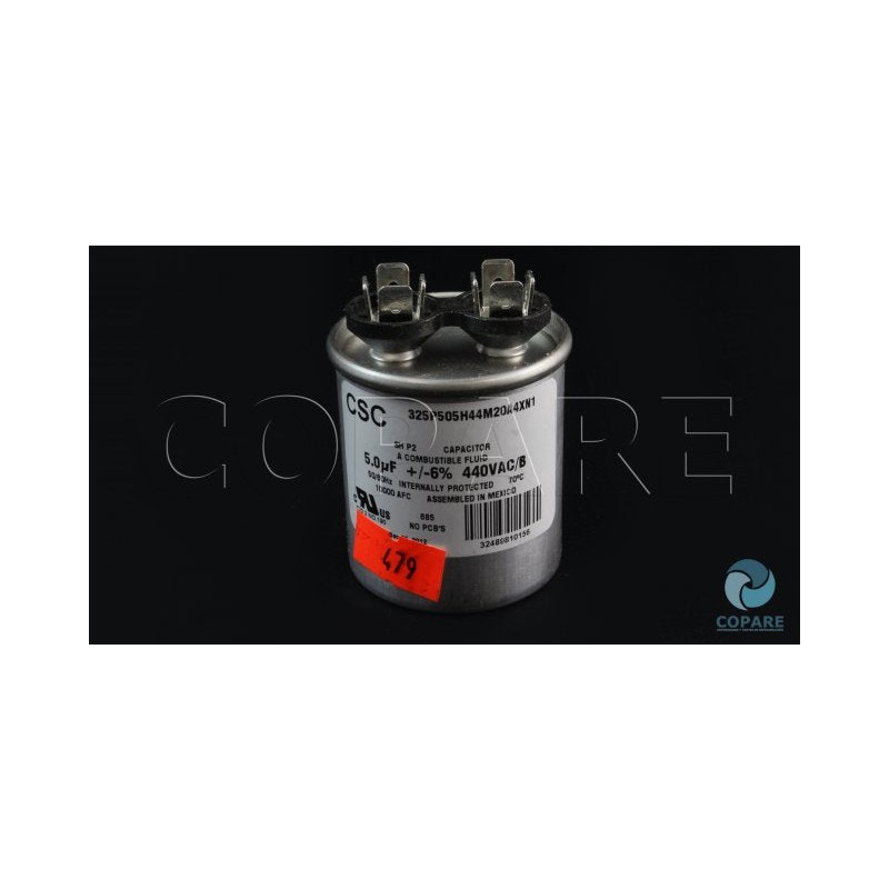 CAPACITOR 5 MFD 440 V. CILINDRICO METAL – Copare Comercializadora